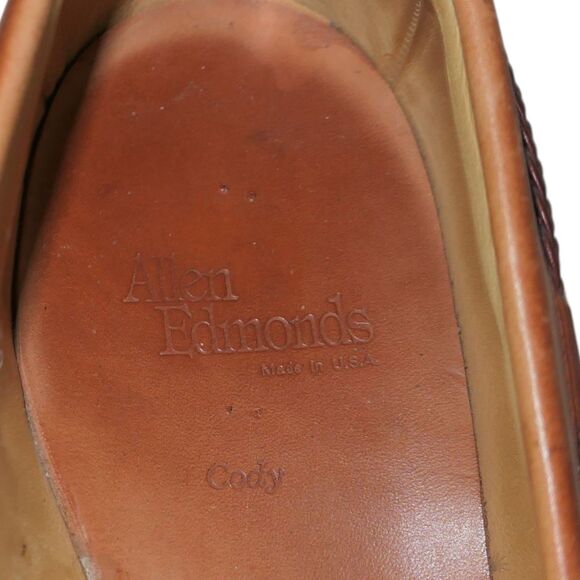 Allen Edmonds Cody Kiltie Tassel Loafers Mens 10E Brown Leather Woven Shoes main image 9